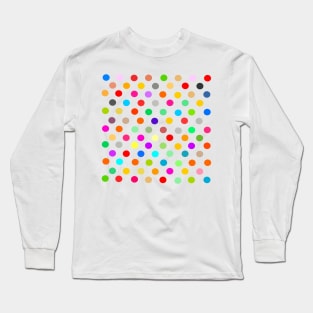 Bright  colored abstract polka dot circle pattern Long Sleeve T-Shirt